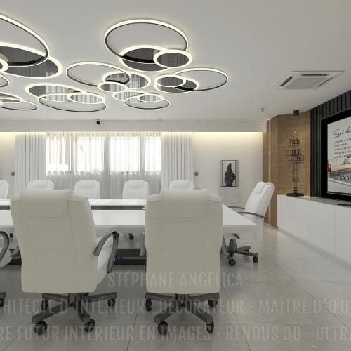 SALLE DE RÉUNION : AMÉNAGEMENT · DÉCORATION · MEUBLE SUR-MESURE