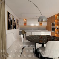 SALLE À MANGER : APPARTEMENT VEFA EN RENDUS 3D ULTRA HD