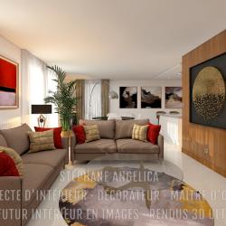 SALON : APPARTEMENT VEFA EN RENDUS 3D ULTRA HD