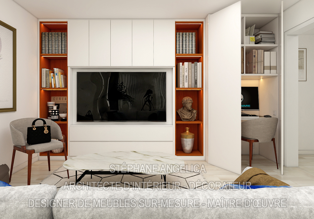 Meuble bureau télétravail sur mesure Meuble bureau télétravail sur mesure