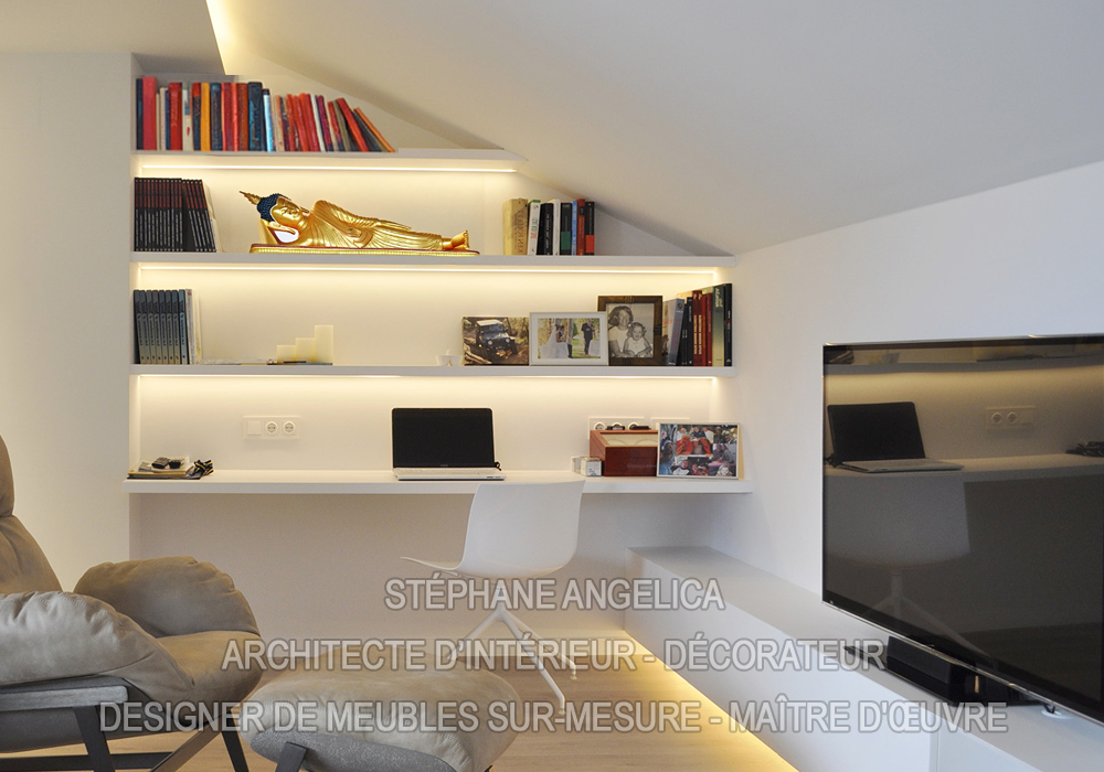 Meuble étagères à led sur mesure Meuble étagères à led sur mesure