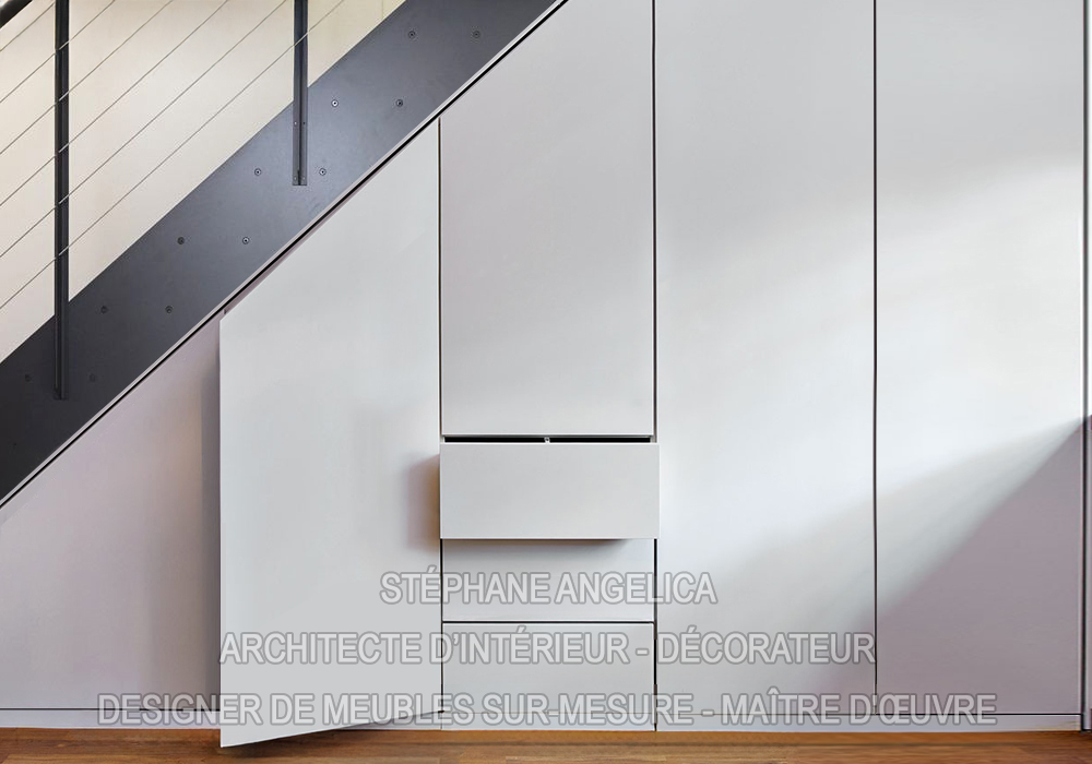 Meuble sous escalier sur mesure Meuble sous escalier sur mesure