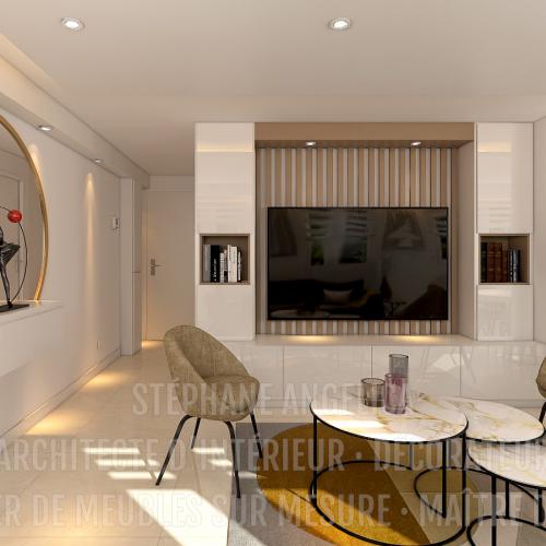 PROJET APPARTEMENT DE 65,70 M² · APRÈS : RÉNOVATION ET AGENCEMENT DE MEUBLES SUR MESURE