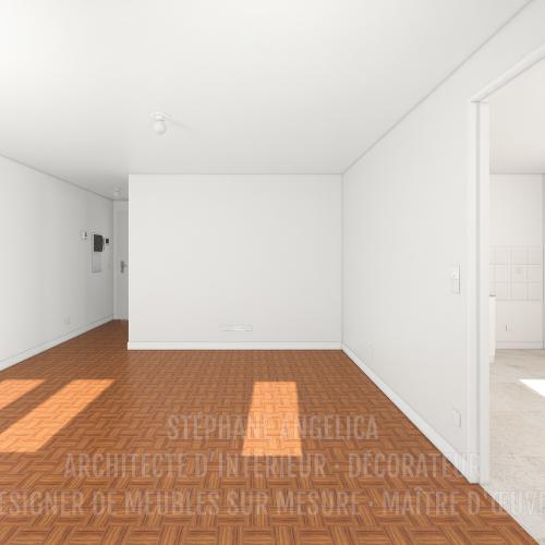 PROJET D'UN APPARTEMENT VIDE DE 65,70 M² : AVANT