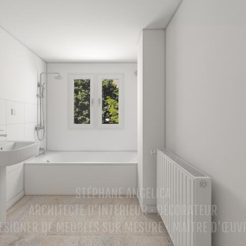 PROJET D'UN APPARTEMENT VIDE DE 65,70 M² : AVANT