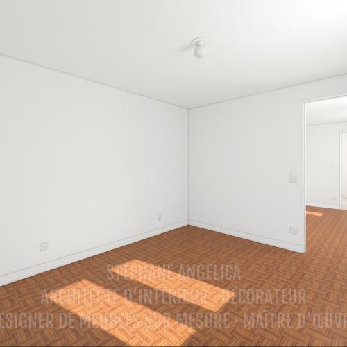 PROJET D'UN APPARTEMENT VIDE DE 65,70 M² : AVANT